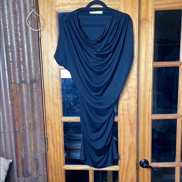 Susana Monaco Dresses & Skirts - Susana Monaco Black Draped and Ruched Mini Dress, Size M